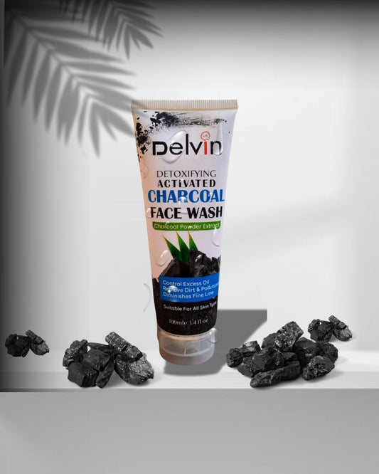 Delvin charcoal foaming face wash