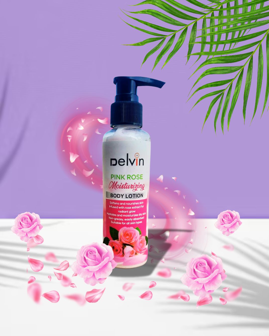 Delvin pink rose moisturizing lotion